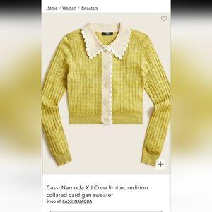 Cassi Namoda X J.Crew limited-edition collared cardigan sweater size XXL